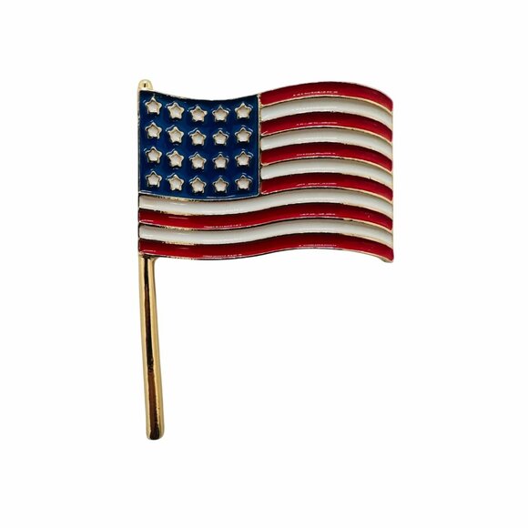 ✨USA American Flag Pin Classic Enamel Brooches National Flag Patriotic Pin - Picture 5 of 5
